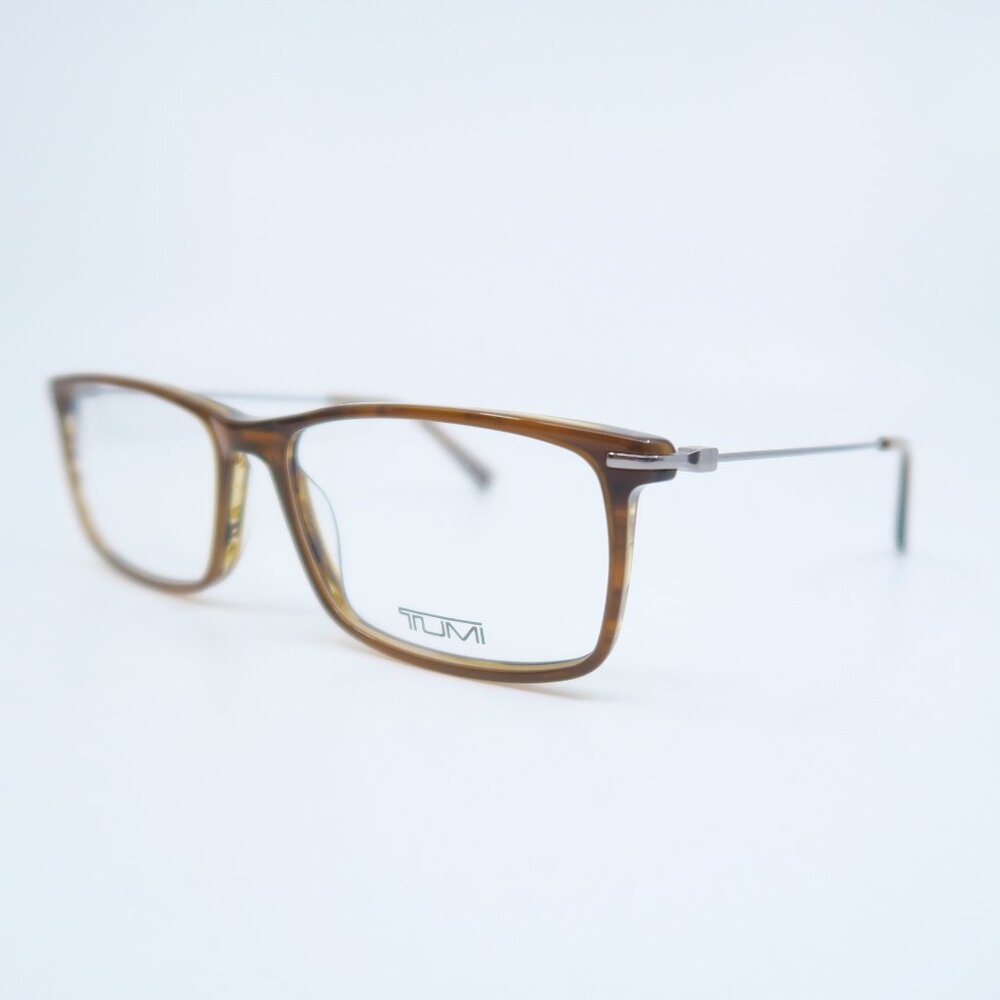 Tumi VTU019 03BQ 57mm Brown/Gunmental Metal New Men's  Eyeglasses Frames.